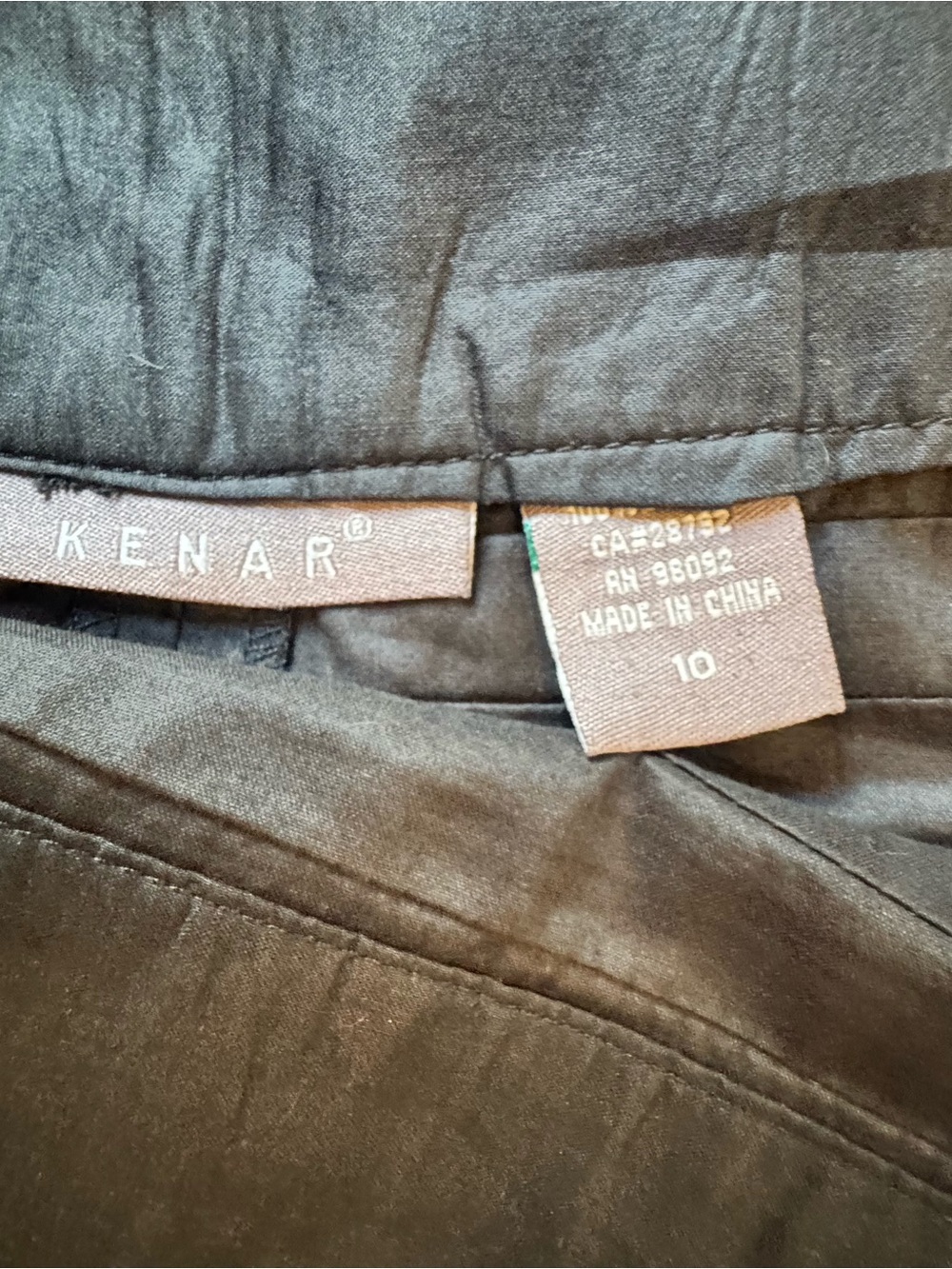 Kenar Black Fabric Garment with Branded Inner Tag - Picture 2 of 5